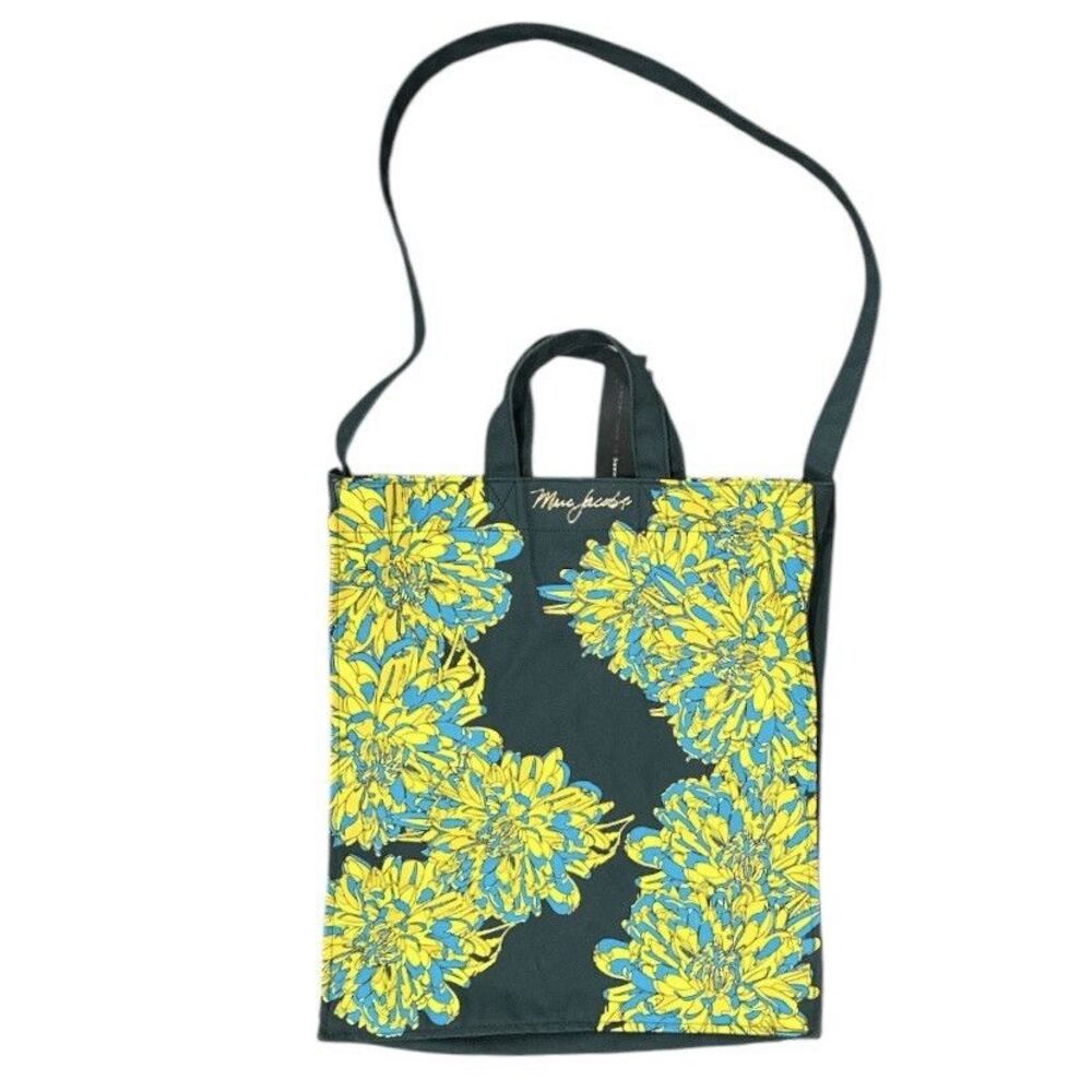 Marc By Marc Jacobs Canvas Floral Tote Crossbody shoulder Bag Green Yellow NWT